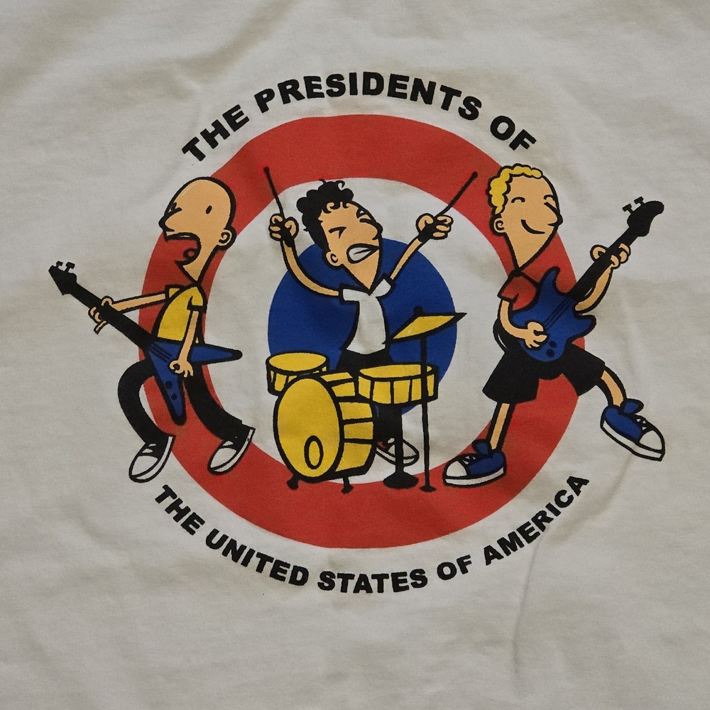 Vintage 90s The‎ Presidents of the United States Band Ringer T-Shirt Large USA - Picture 3 of 6